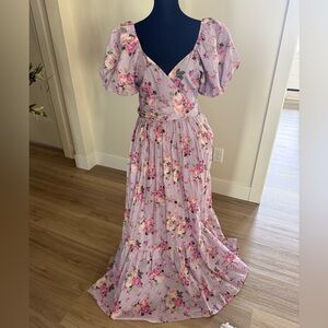 Floral Purple Maxi Dress